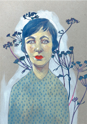 Porträt, Regen, Stefanie Beyeler, Illustratorin, Thun